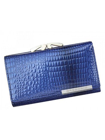 Dámská kožená lakovaná peněženka modrá – Gregorio Larrisa