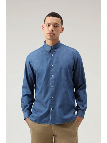 Košile woolrich classic indigo shirt modrá xxl