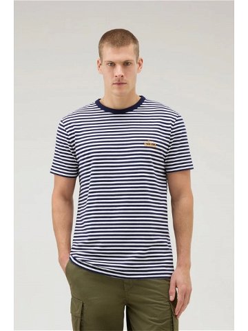 Tričko woolrich striped t-shirt modrá m