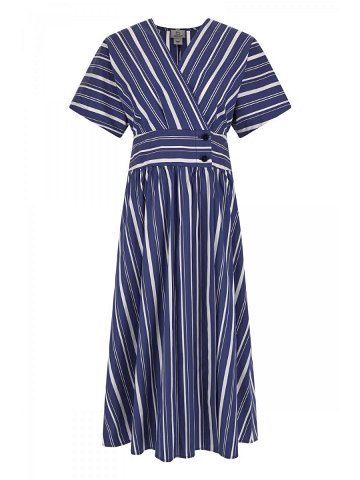 Šaty woolrich striped poplin long dress modrá s