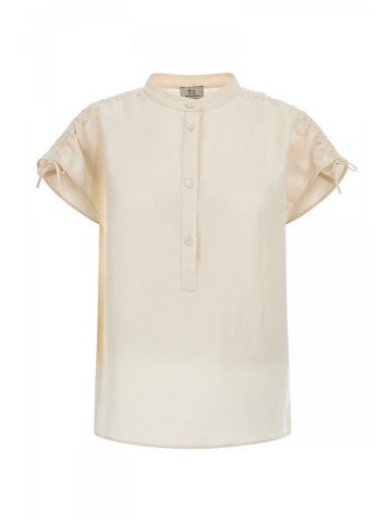 Košile woolrich viscose linen shirt bílá xxs
