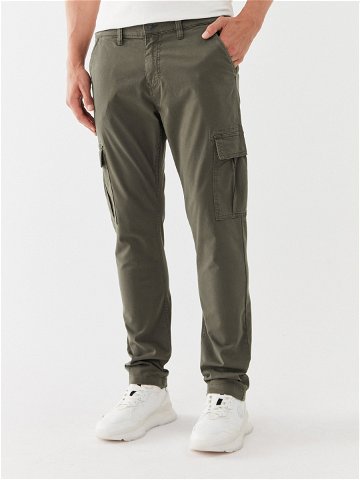 Guess Kalhoty z materiálu M2GB27 WCNZ0 Zelená Slim Fit