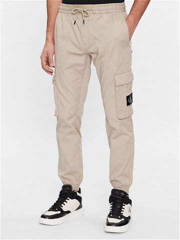 Calvin Klein Jeans Cargo kalhoty J30J324696 Béžová Skinny Fit
