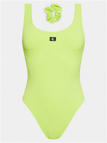 Calvin Klein Swimwear Jednodílné plavky KW0KW02401 Zelená