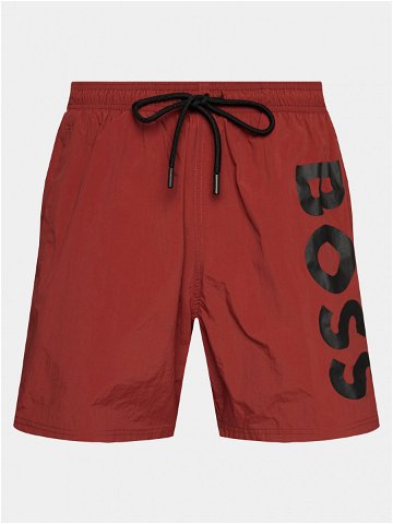 Boss Plavecké šortky Octopus 50515296 Červená Regular Fit