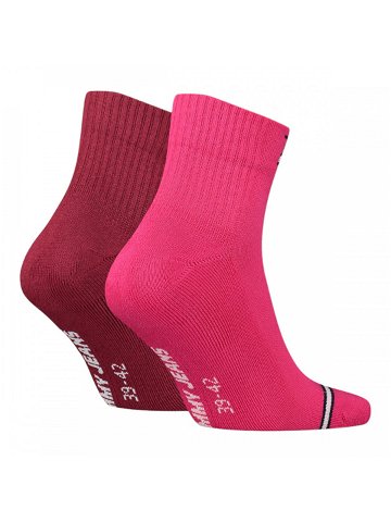 Tommy Hilfiger Jeans 2Pack Socks 701218956011 Pink Burgundy 39-42