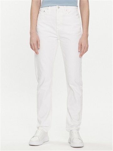 Calvin Klein Jeans Jeansy Authentic J20J222741 Bílá Slim Fit