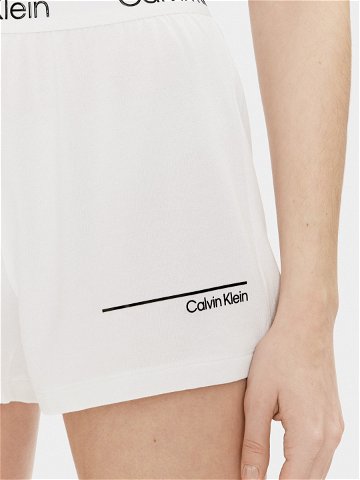 Calvin Klein Swimwear Plážové šortky KW0KW02477 Bílá Relaxed Fit