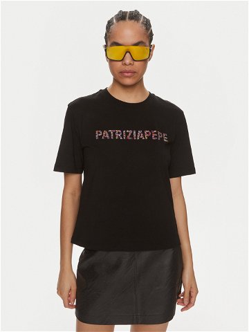Patrizia Pepe T-Shirt 2M4389 J089-K103 Černá Regular Fit