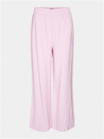 Vero Moda Kalhoty z materiálu Carmen 10278926 Růžová Wide Leg