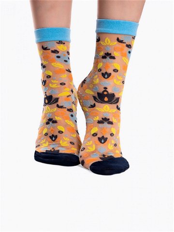 Veselé dámské silonkové ponožky Dedoles Folkové ornamenty DRNS1044 uni