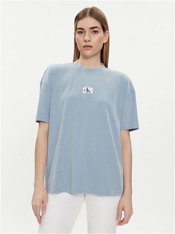 Calvin Klein Jeans T-Shirt J20J223278 Modrá Boyfriend Fit