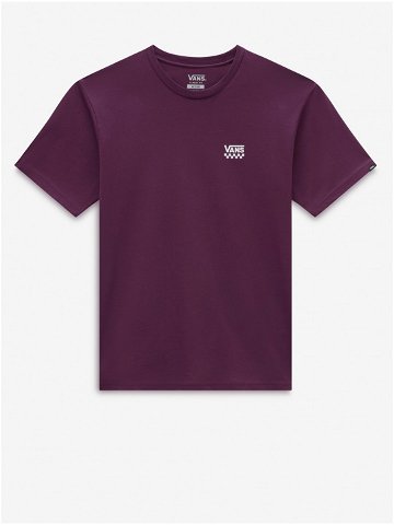 Tmavě fialové pánské tričko VANS Left Chest Logo II