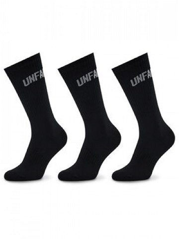 Unfair Athletics Sada 3 párů vysokých ponožek unisex Curved UNFR22-164 Černá