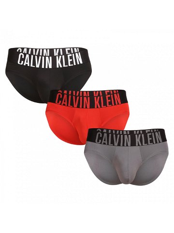 3PACK pánské slipy Calvin Klein vícebarevné NB3610A-LXO S
