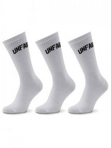 Unfair Athletics Sada 3 párů vysokých ponožek unisex Curved UNFR22-165 Bílá