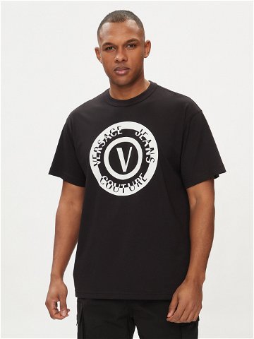 Versace Jeans Couture T-Shirt 76GAHT06 Černá Regular Fit