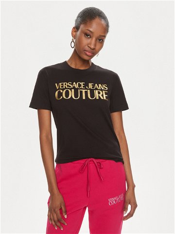 Versace Jeans Couture T-Shirt 76HAHT04 Černá Slim Fit