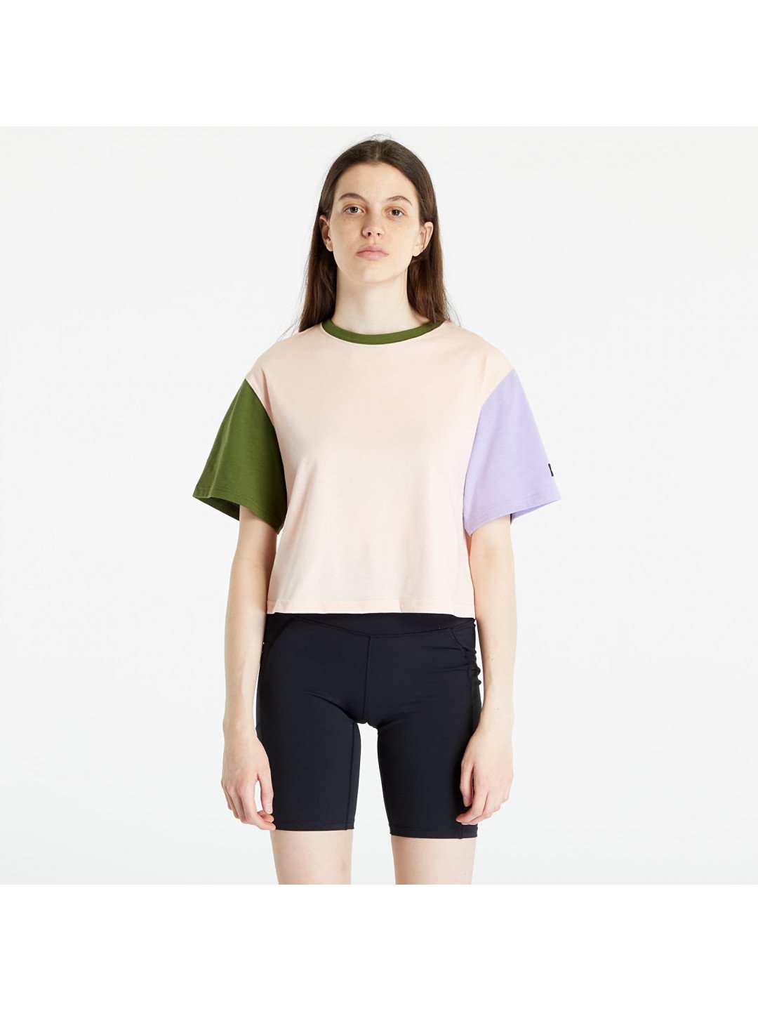 Columbia Deschutes Valley Cropped Short Sleeve Tee Peach Blossom