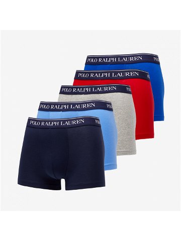 Ralph Lauren Stretch Cotton Classic Trunk 5-Pack Red Grey Royal Game Blue Navy