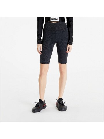 Adidas Originals Marble Print Bike Shorts Carbon Black