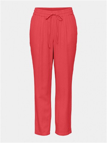 Vero Moda Kalhoty z materiálu Jesmilo 10279691 Červená Regular Fit
