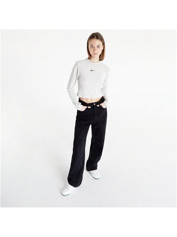 Nike Sportswear Women s Velour Long-Sleeve Top Light Bone Black