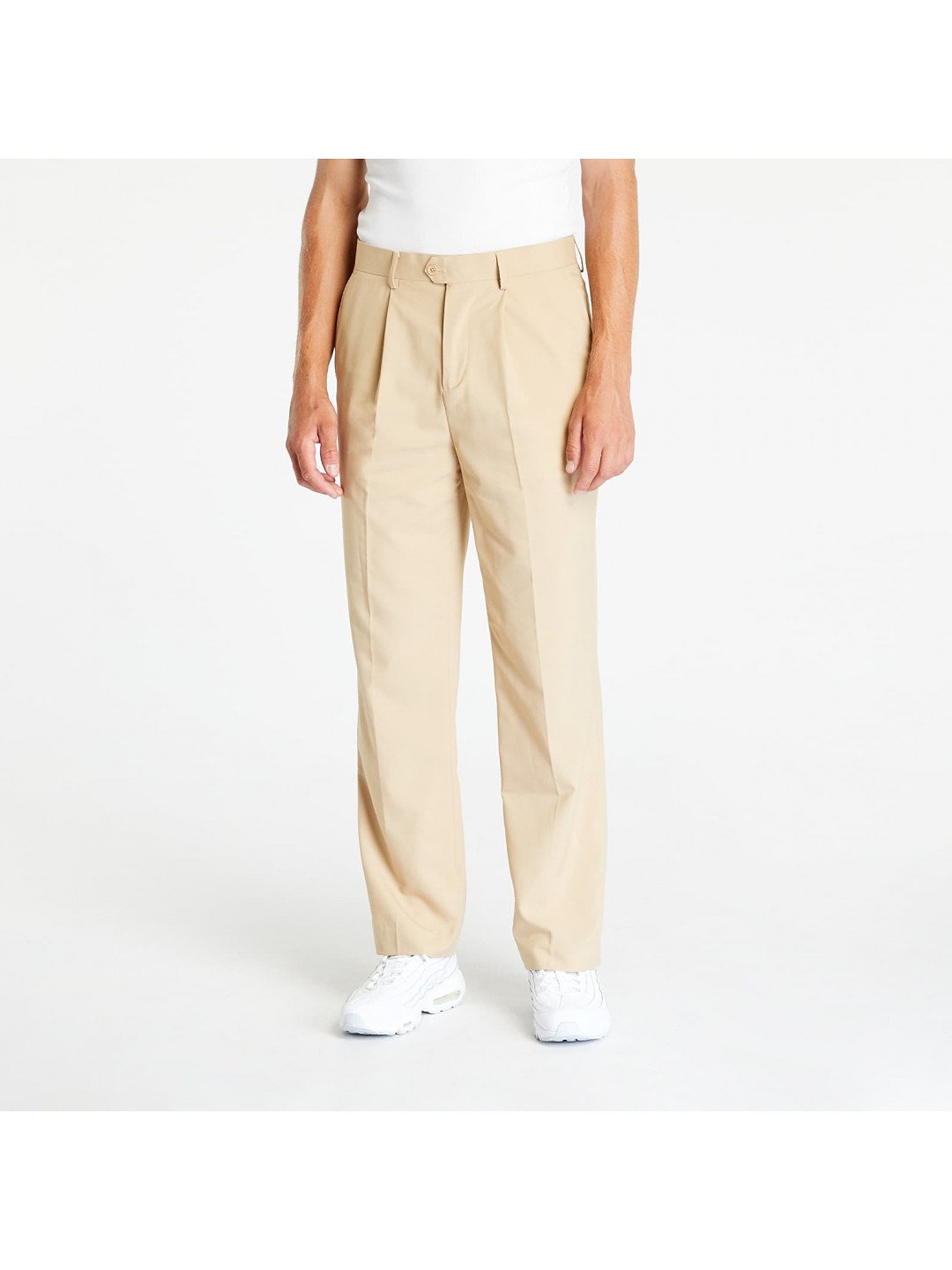Urban Classics Straight Pleat-Front Trousers Unionbeige