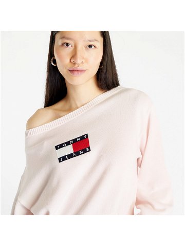TOMMY JEANS Lw Center Flag S Pullover Faint Pink