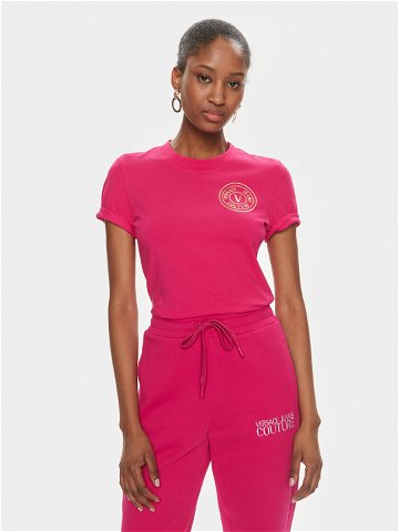 Versace Jeans Couture T-Shirt 76HAHT02 Růžová Slim Fit