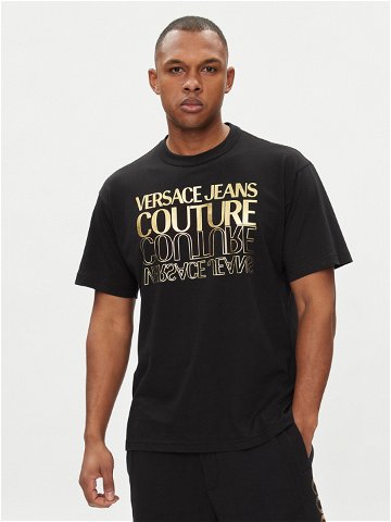 Versace Jeans Couture T-Shirt 76GAHT10 Černá Regular Fit