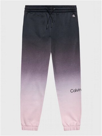 Calvin Klein Jeans Teplákové kalhoty All Over Gradient IU0IU00332 Fialová Regular Fit