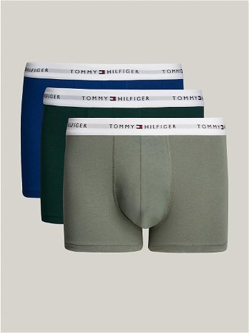 Pánské boxerky 3Pack TRUNK UM0UM02761 0XY kombinace zelené – Tommy Hilfiger XXL