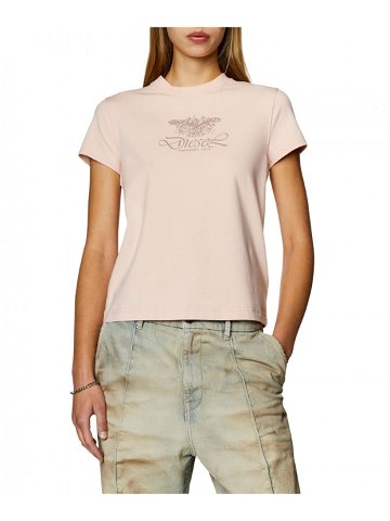 Tričko diesel t-slax-n1 t-shirt růžová m