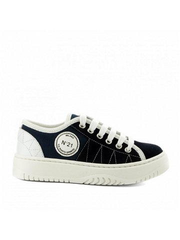 Tenisky no21 contrasting printed logo mix materials lace-up low sneakers bílá 40