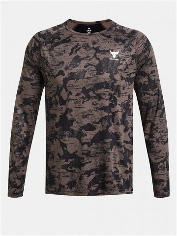 Under Armour Project Rock Iso-Chill LS Triko Hnědá