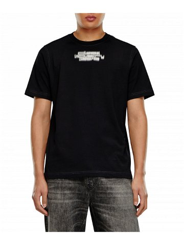 Tričko diesel t-just-slits-n6 t-shirt černá xxxl