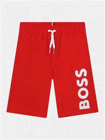 Boss Plavecké šortky J50662 D Červená Regular Fit