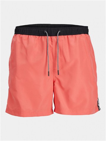 Jack & Jones Plavecké šortky Fiji 12253129 Růžová Regular Fit