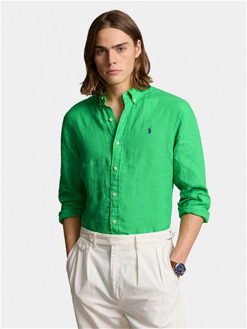 Polo Ralph Lauren Košile 710829443026 Zelená Slim Fit