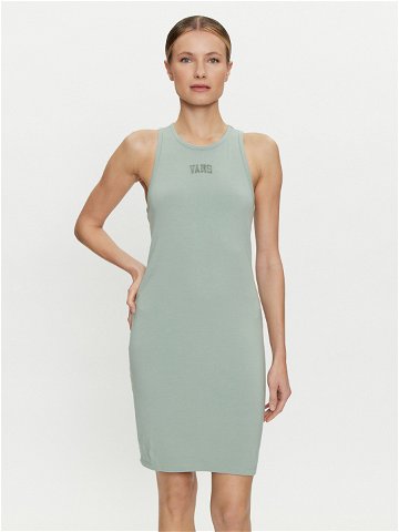 Vans Letní šaty Varsity Tank Dress VN000JGP Zelená Slim Fit