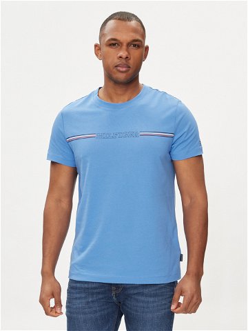 Tommy Hilfiger T-Shirt Stripe Chest MW0MW34428 Modrá Regular Fit