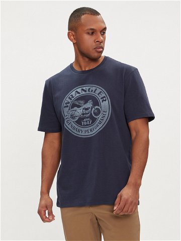 Wrangler T-Shirt Americana 112352841 Tmavomodrá Regular Fit