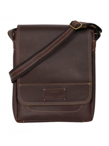 Pánská kožená taška přes rameno Scorteus na iPad SM 1137 hnědá