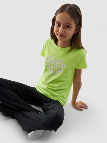 Dívčí tričko z organické bavlny – žluté