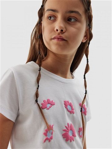 Dívčí tričko z organické bavlny – bílé