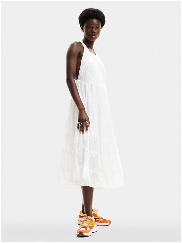 Desigual Letní šaty MONSIEUR CHRISTIAN LACROIX Romantic 24SWVW78 Bílá Regular Fit