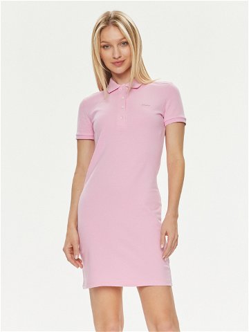 Lacoste Každodenní šaty EF5473 Růžová Slim Fit