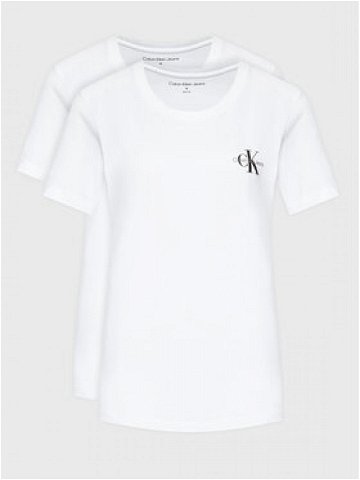Calvin Klein Jeans 2-dílná sada T-shirts J20J219734 Bílá Slim Fit