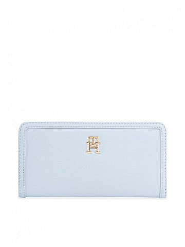 Tommy Hilfiger Velká dámská peněženka Th Monotype Large Slim Wallet AW0AW16210 Světle modrá
